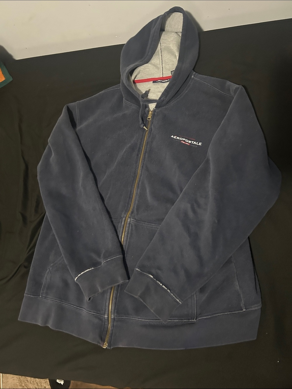 Aeropostale Navy Blue Zip-up Hoodie